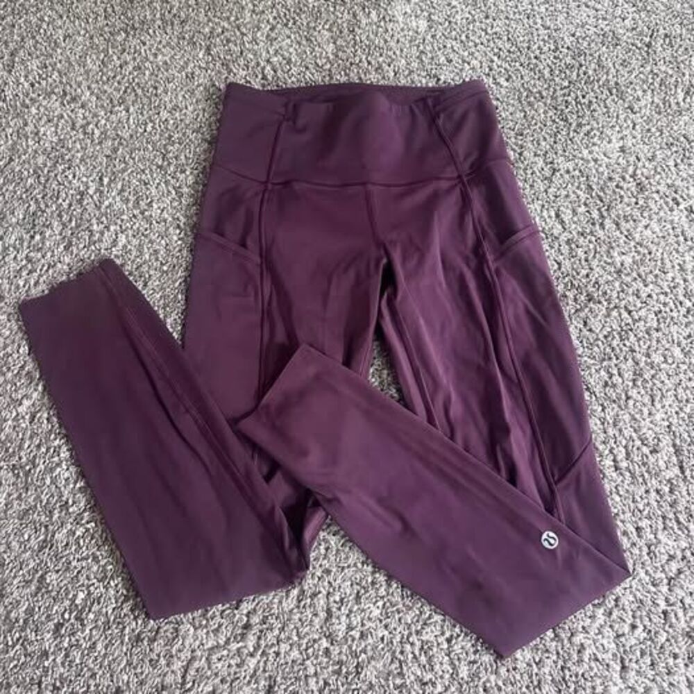 Lululemon leggings maroon red